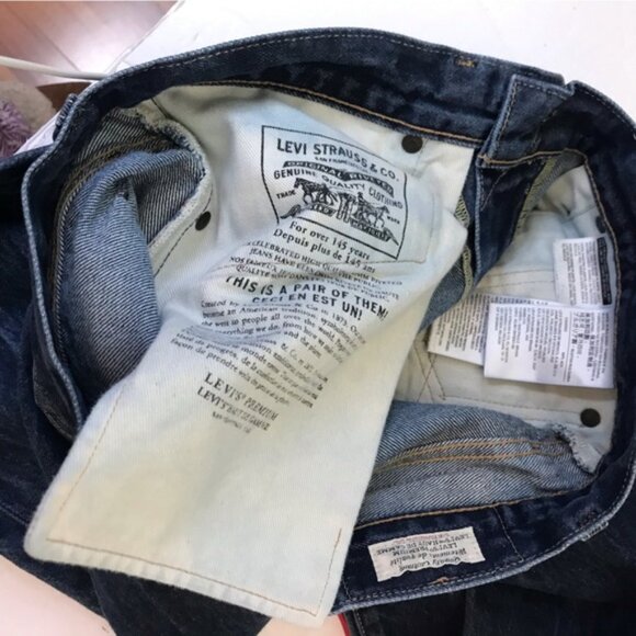 Levi’s 511 Red Tab Jeans Straight Leg Dark Wash Denim Zipper Fly Pockets 31 32L - Picture 7 of 14